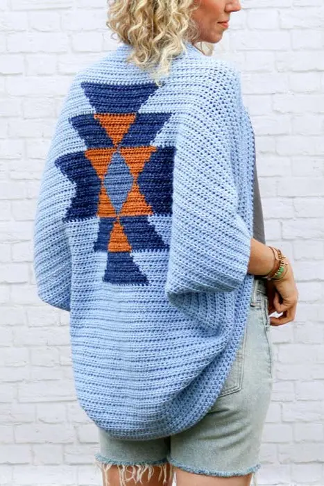 Crochet Kit - Navajo Blanket Shrug 1