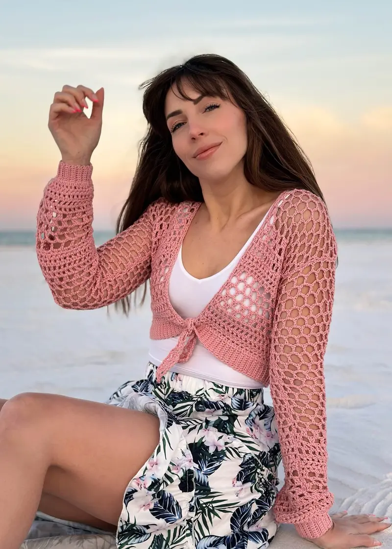 Crochet Kit - Ocean Tied Cardi 2