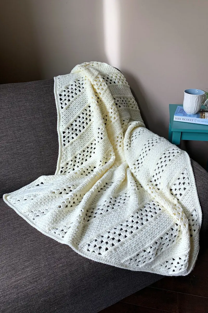 Crochet Kit - On The Bias Square Afghan 1