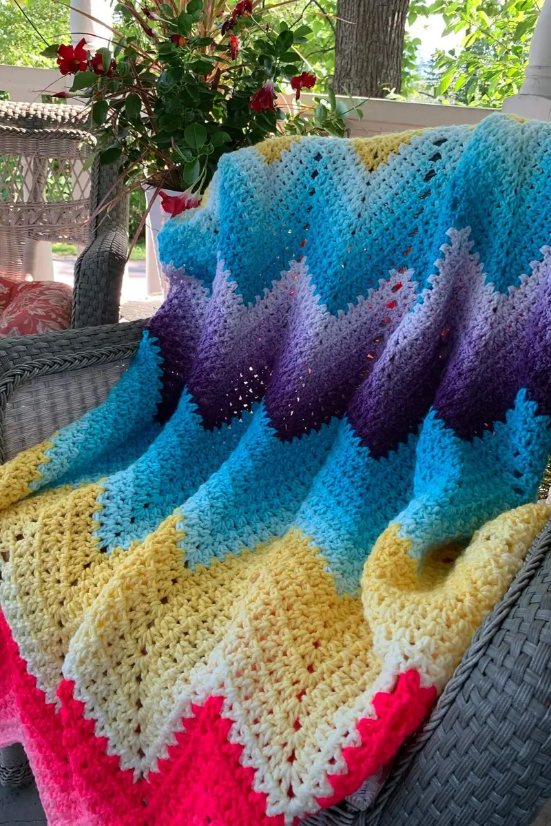 Crochet Kit - Over The Rainbow Blanket 1