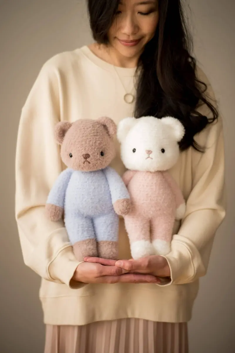 Crochet Kit - Pajama Teddy Pair 1