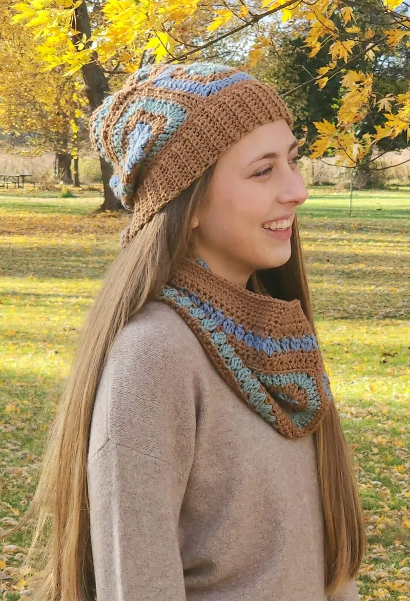 Crochet Kit - Petals Beanie And Cowl 2