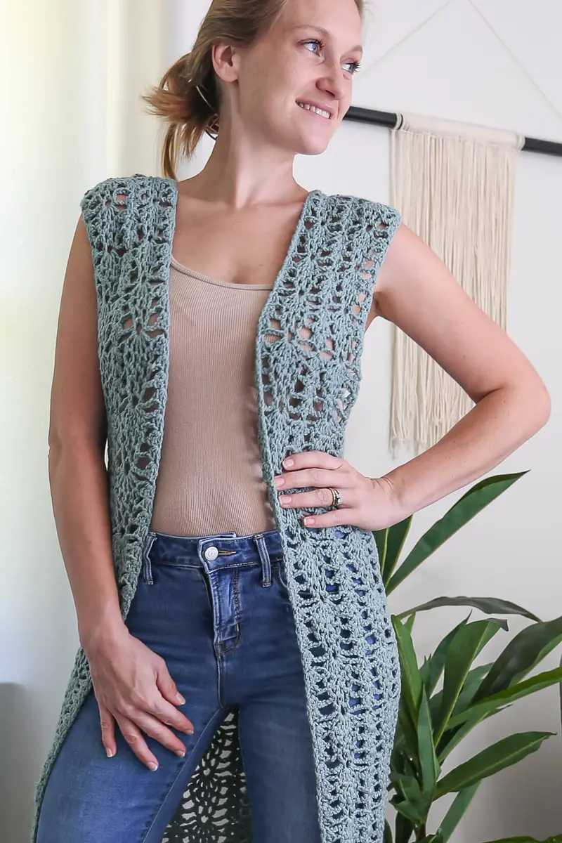 Crochet Kit - Pineapple Duster Vest 1