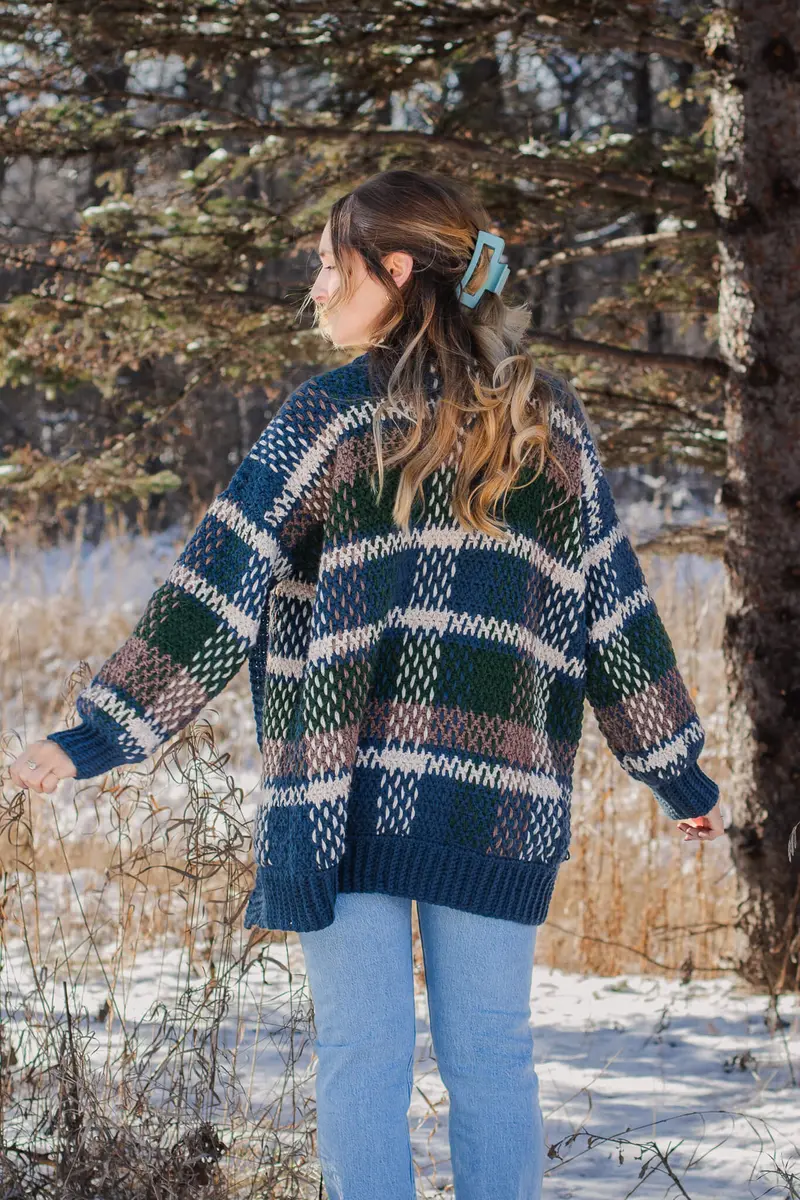 Crochet Kit - Plaid Cardigan 2