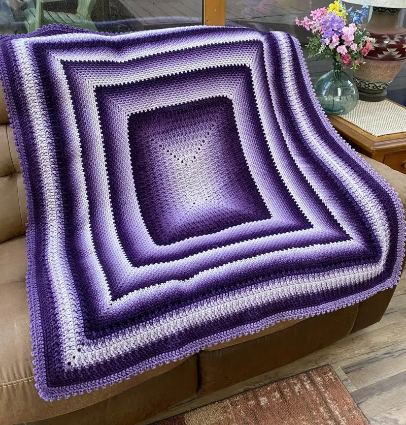 Crochet Kit - Purple Rain Blanket 1