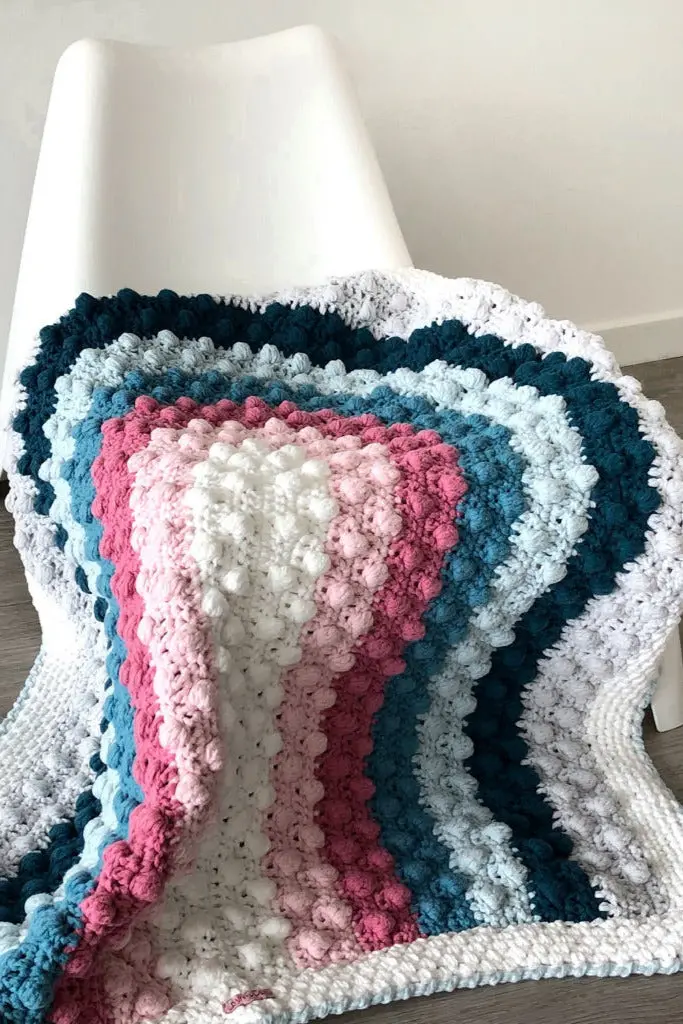 Crochet Kit - Rainbow Bobble Blanket 1
