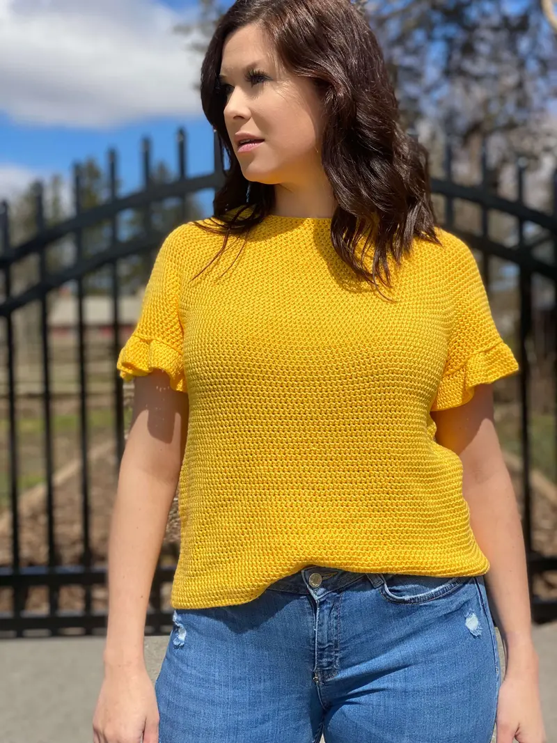 Crochet Kit - Relaxed Ruffle Tee 1