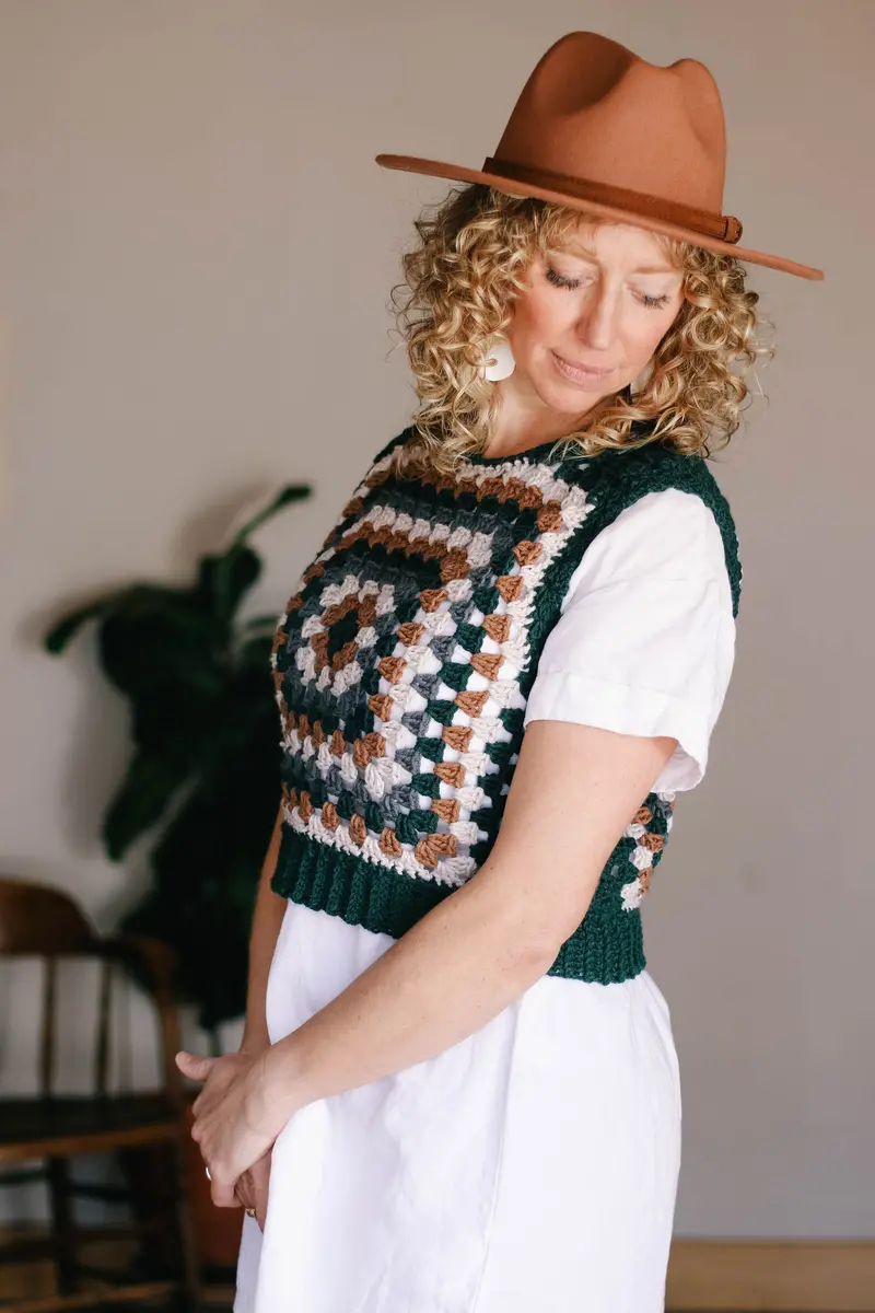 Crochet Kit - Renewal Granny Square Vest 1