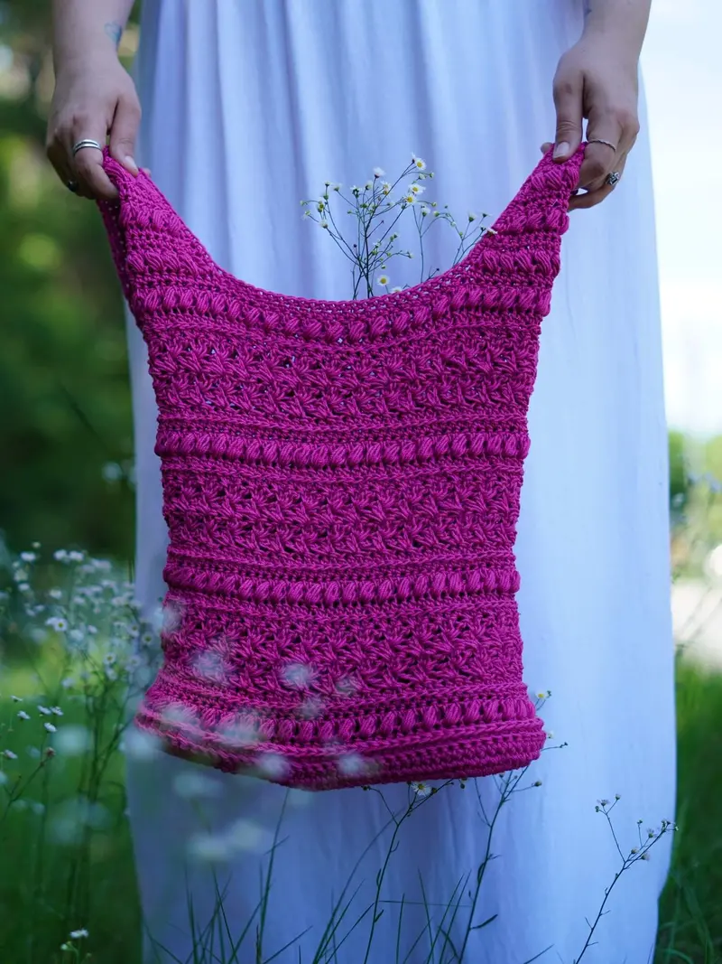 Crochet Kit - Rosebud Tote Bag 2