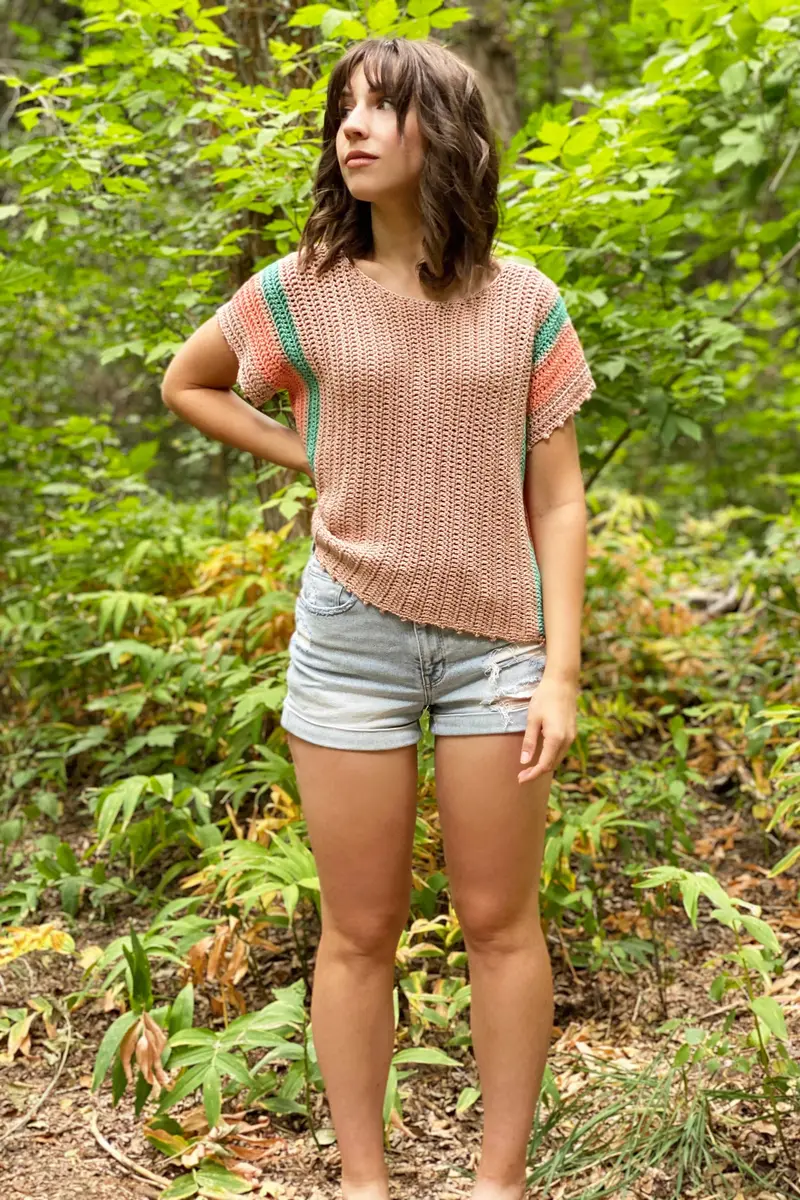 Crochet Kit - Saltwater Taffy Tee 1