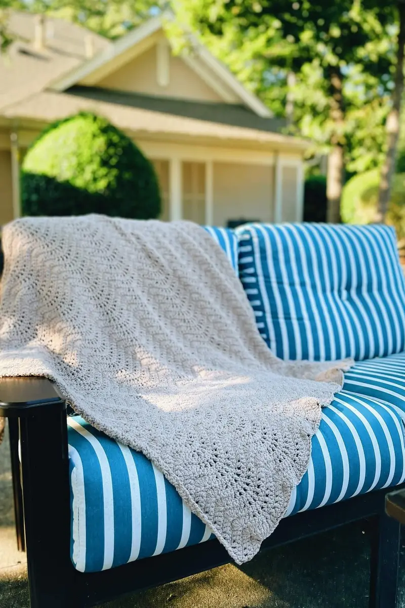 Crochet Kit - Sand Ripple Throw 1
