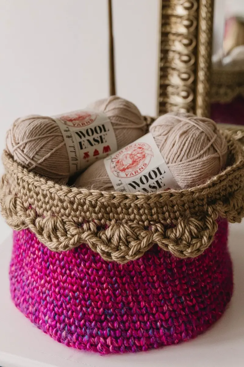 Crochet Kit - Scallop Basket 2