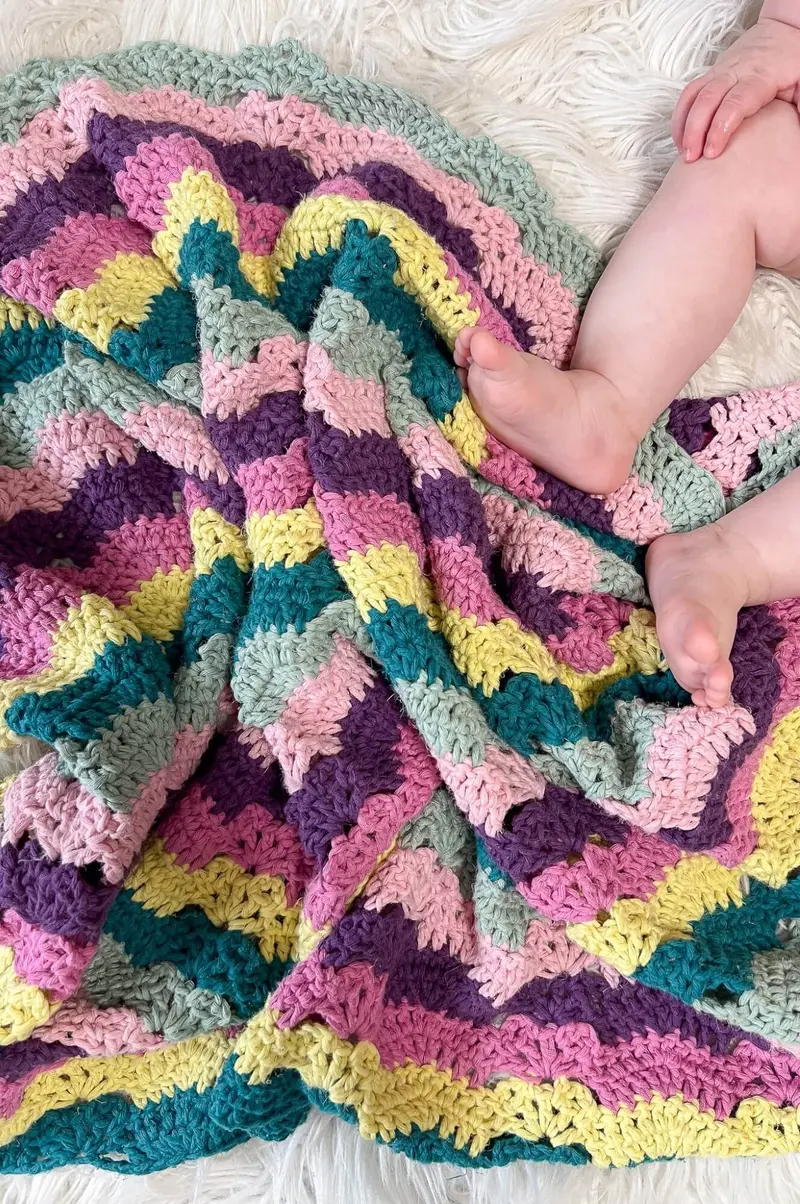 Crochet Kit - Semi Ripple Baby Blanket 2