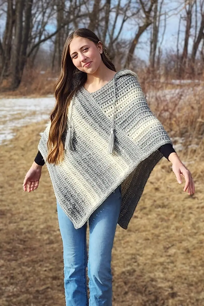 Crochet Kit - Shadow Line Poncho 1