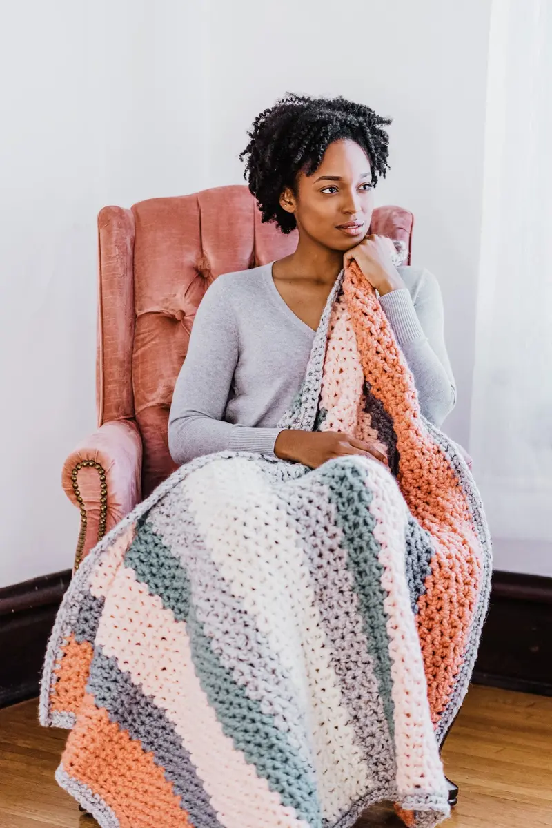 Crochet Kit - Sherbet Afghan 1