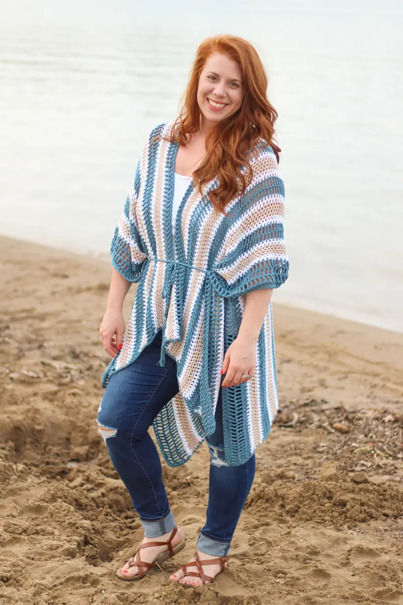 Crochet Kit - Shoreline Ruana 1