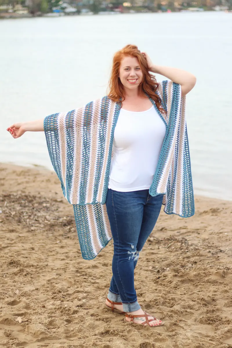 Crochet Kit - Shoreline Ruana 2