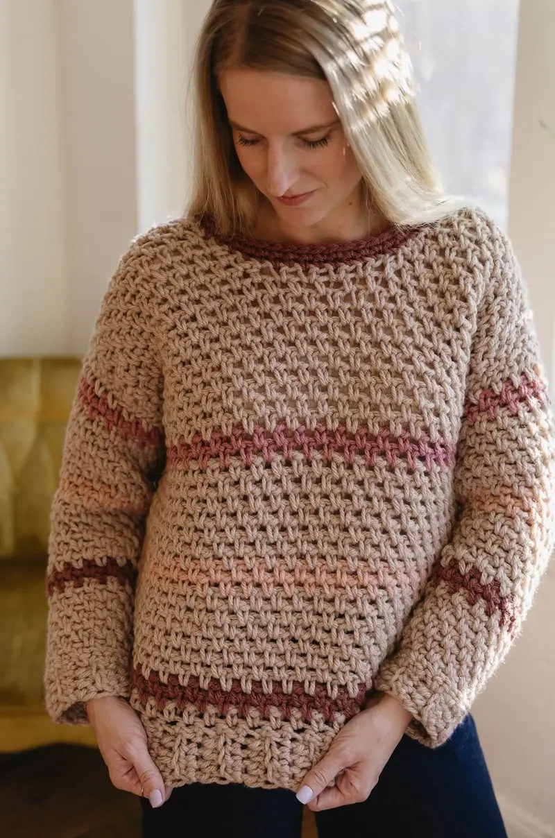 Crochet Kit - Simple Stripes Sweater 1