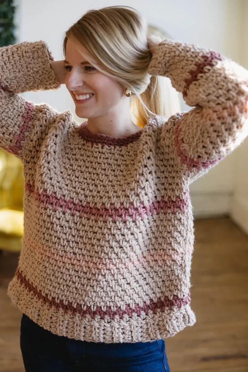 Crochet Kit - Simple Stripes Sweater 2