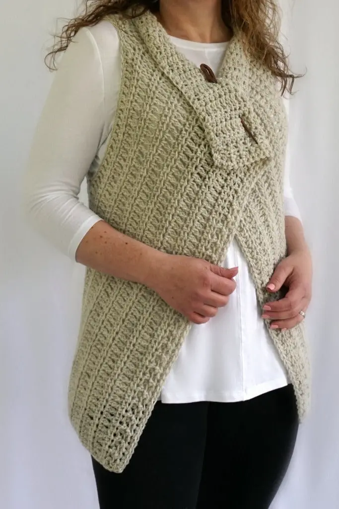 Crochet Kit - Simple Waterfall Vest 1