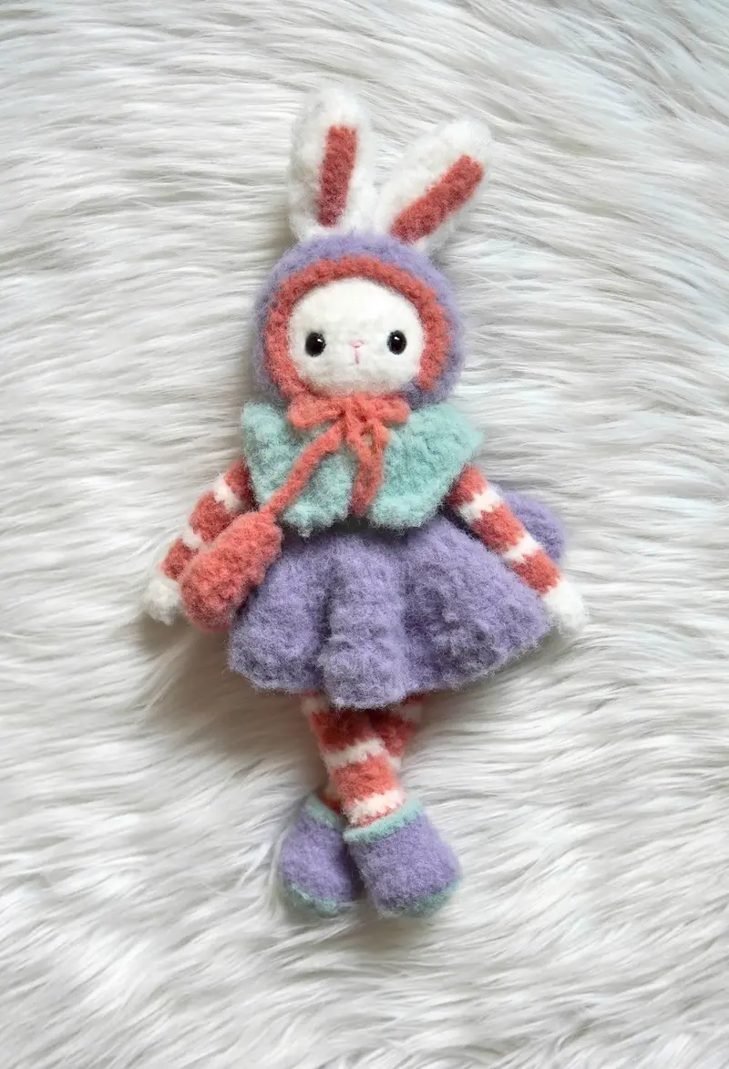 Crochet Kit - Snowdrop Fluffykins 1