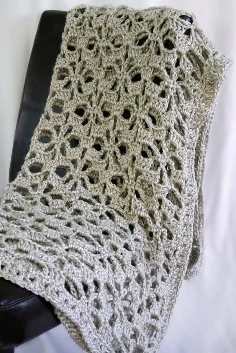 Crochet Kit - Snowflake Lace Throw 1