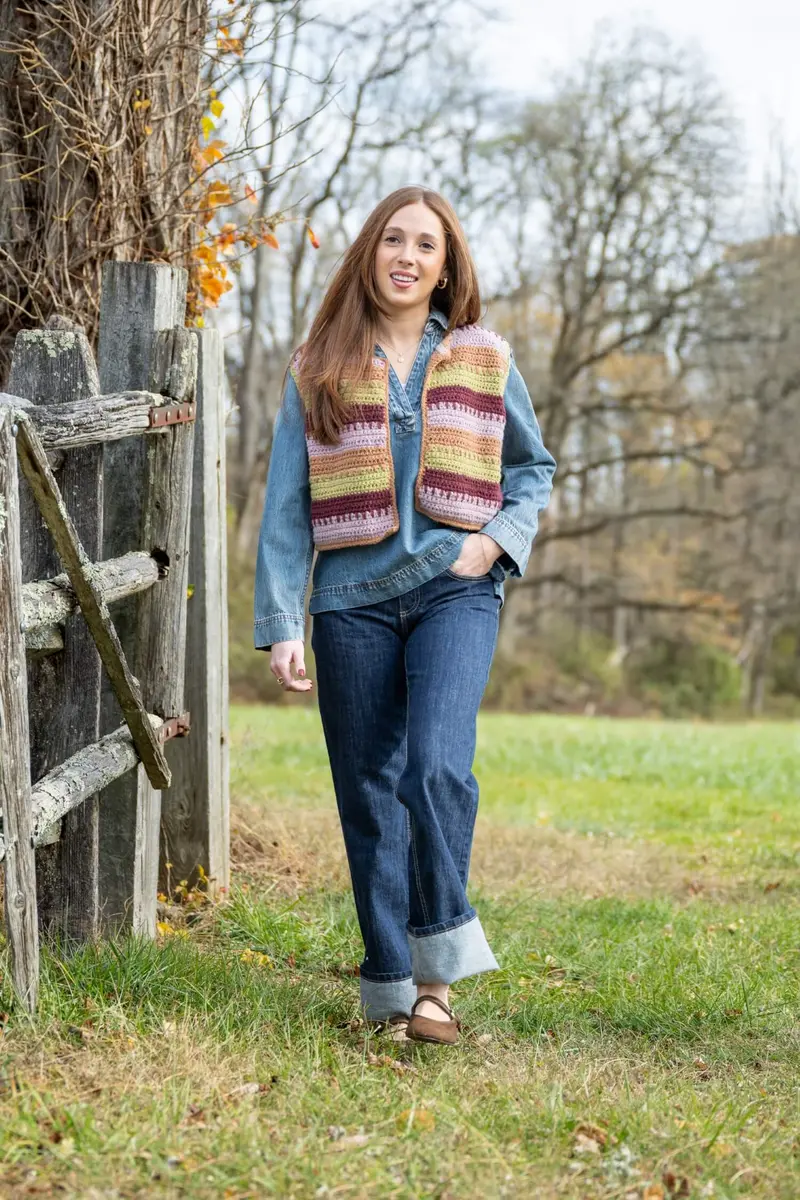 Crochet Kit - Spiked Stripes Vest 1