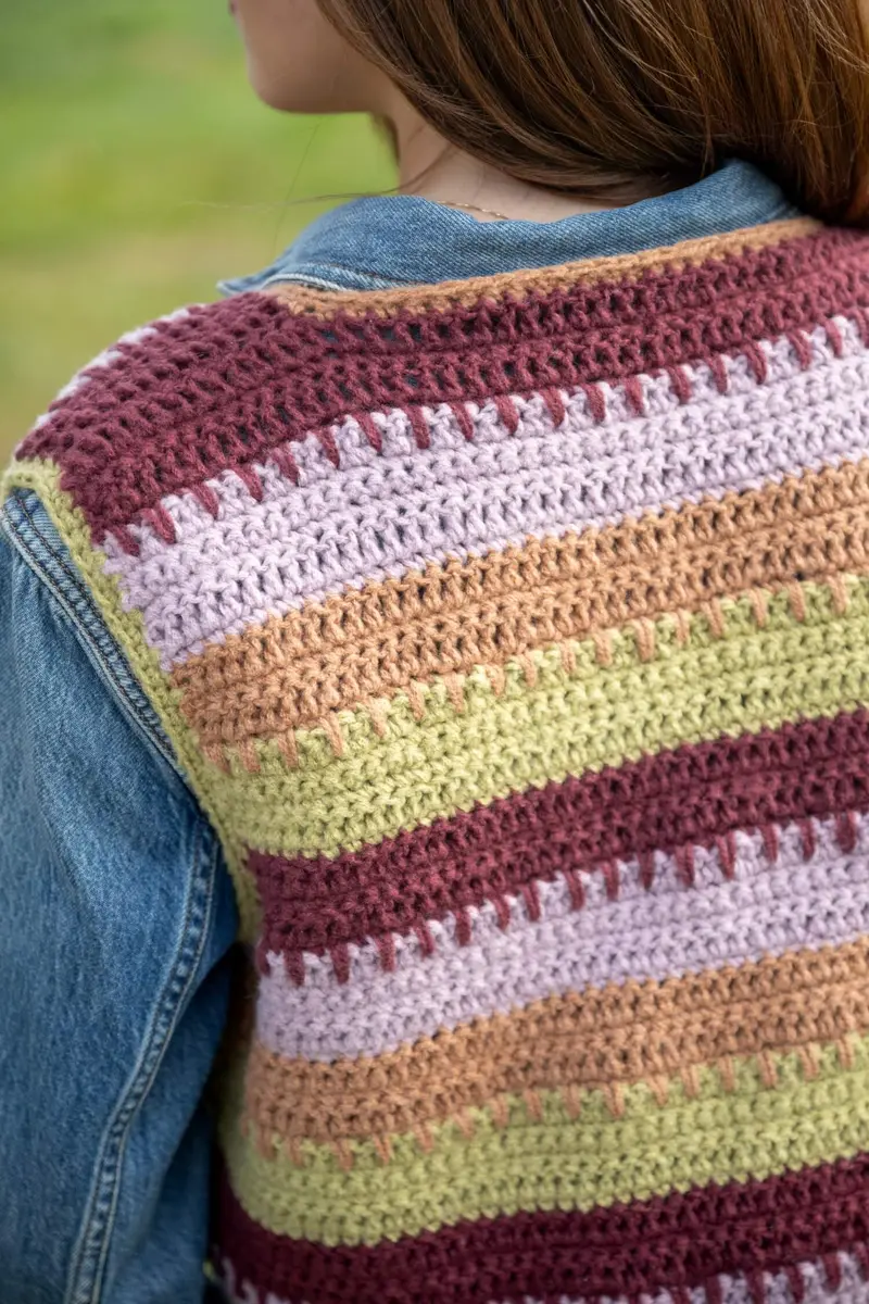 Crochet Kit - Spiked Stripes Vest 2
