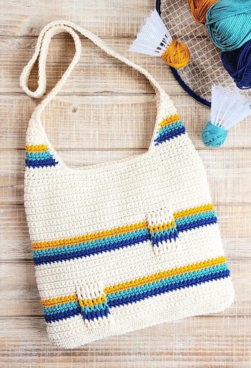 Crochet Kit - Sporty Stripes Shoulder Bag 1