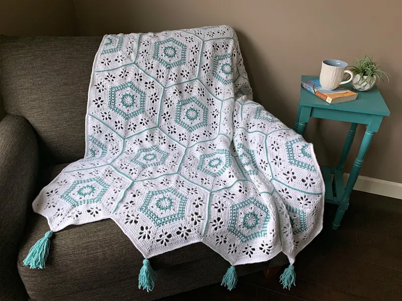 Crochet Kit - Spring Hexagon Afghan 2