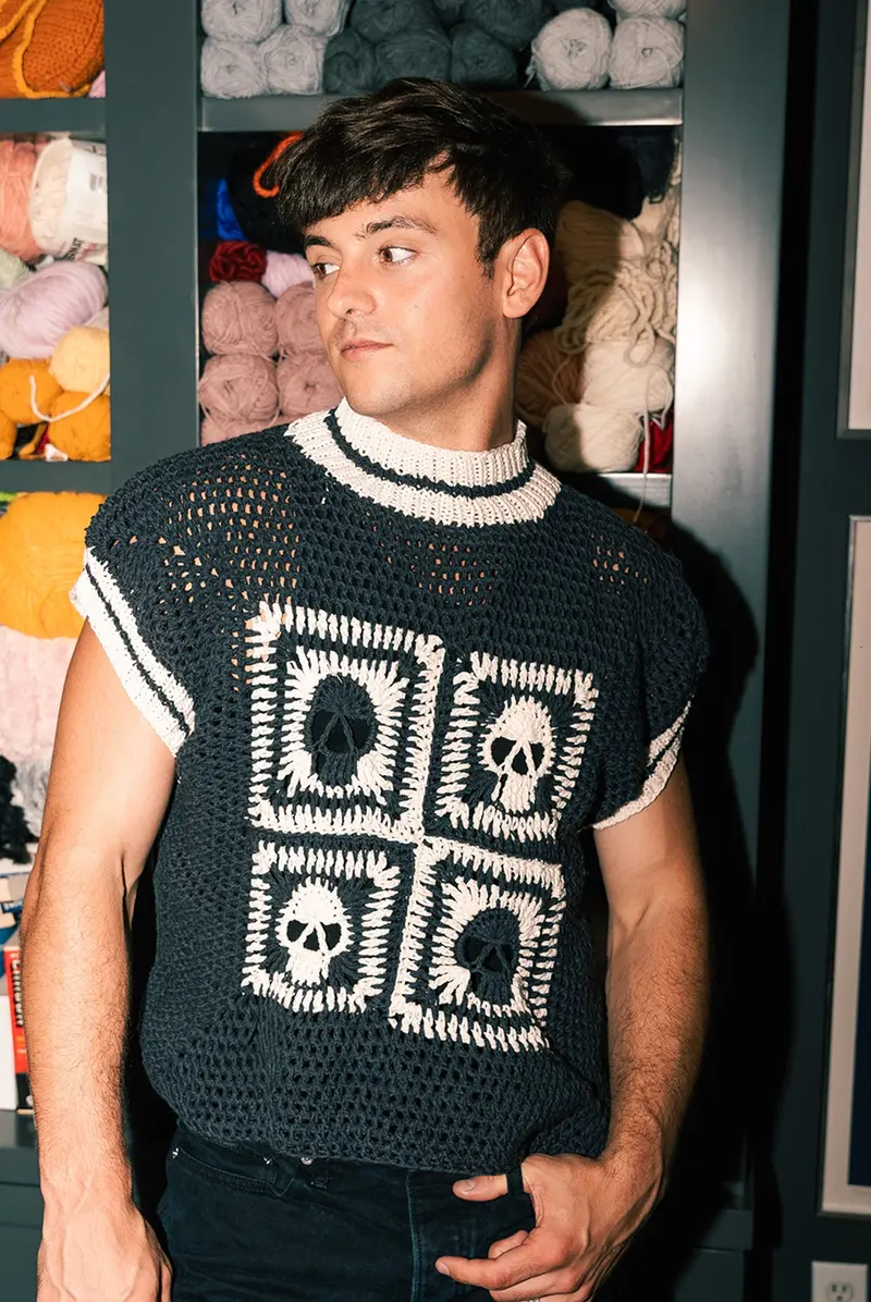 Crochet Kit - Square Skull Sweater Vest 1