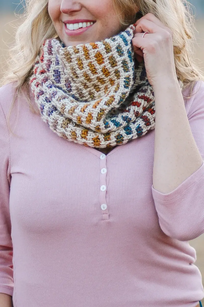 Crochet Kit - Stained Glass Cowl 1