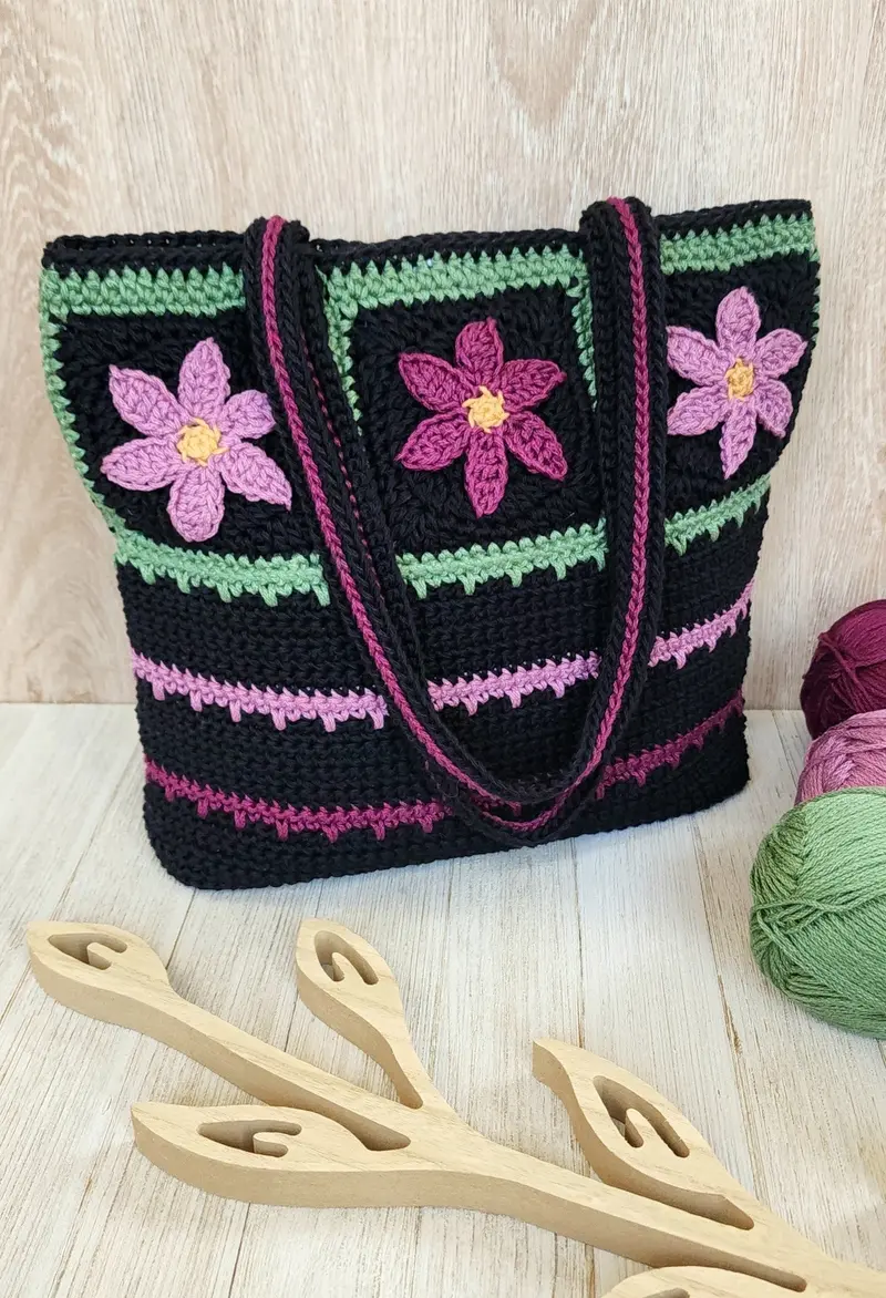 Crochet Kit - Star Flower Tote Bag 2