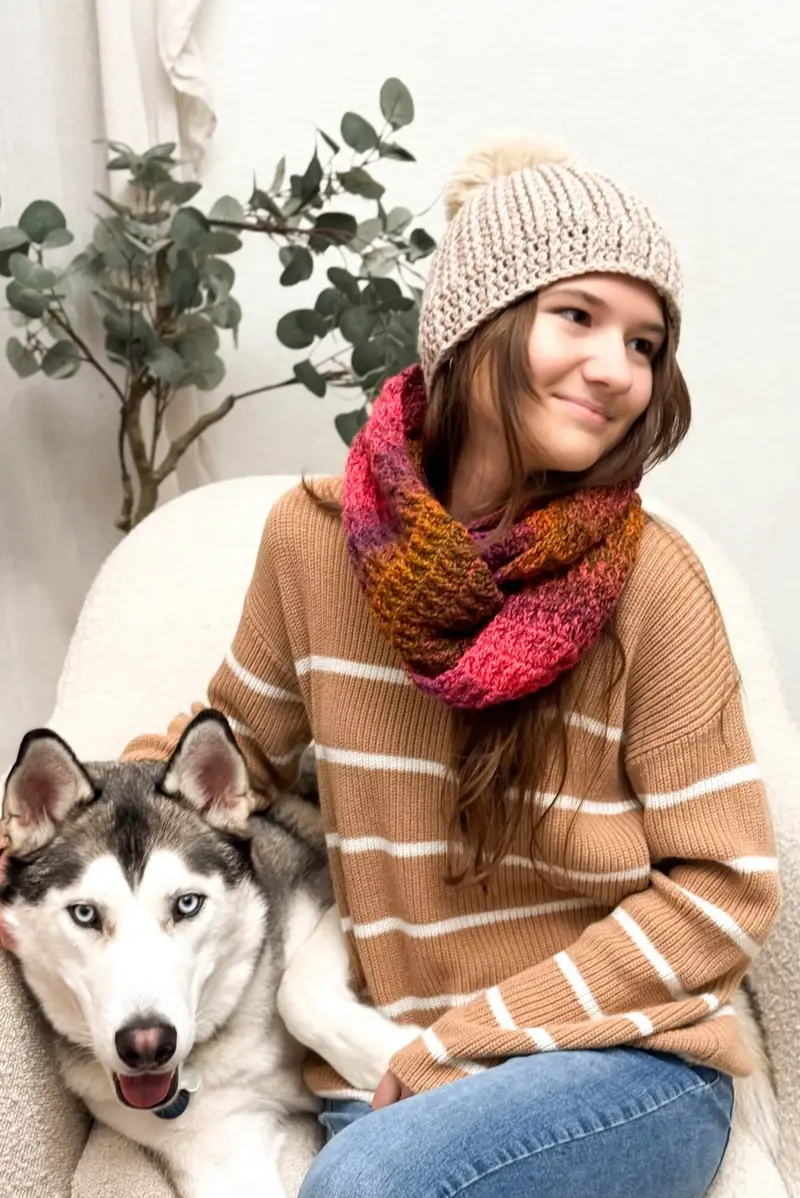 Crochet Kit - Starlit Infinity Cowl & Hat 1