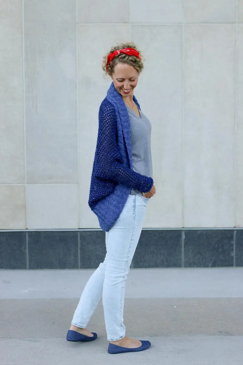 Crochet Kit - Stonewash Shrug 1