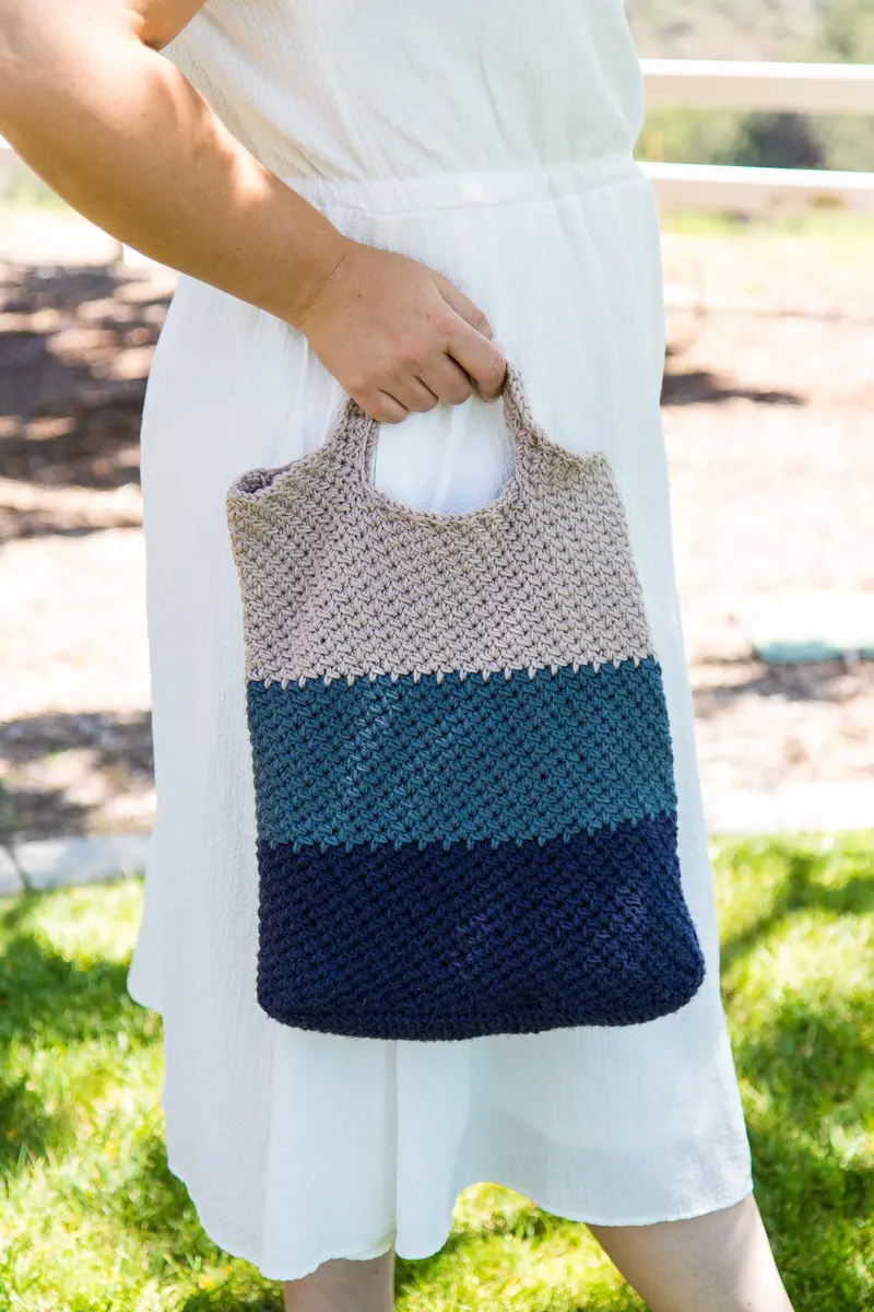 Crochet Kit - Striped Tote Bag 1