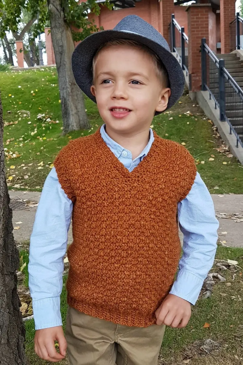 Crochet Kit - Summit Kids Sweater Vest 1