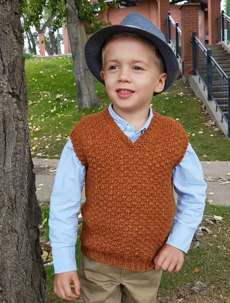 Crochet Kit - Summit Kids Sweater Vest 2