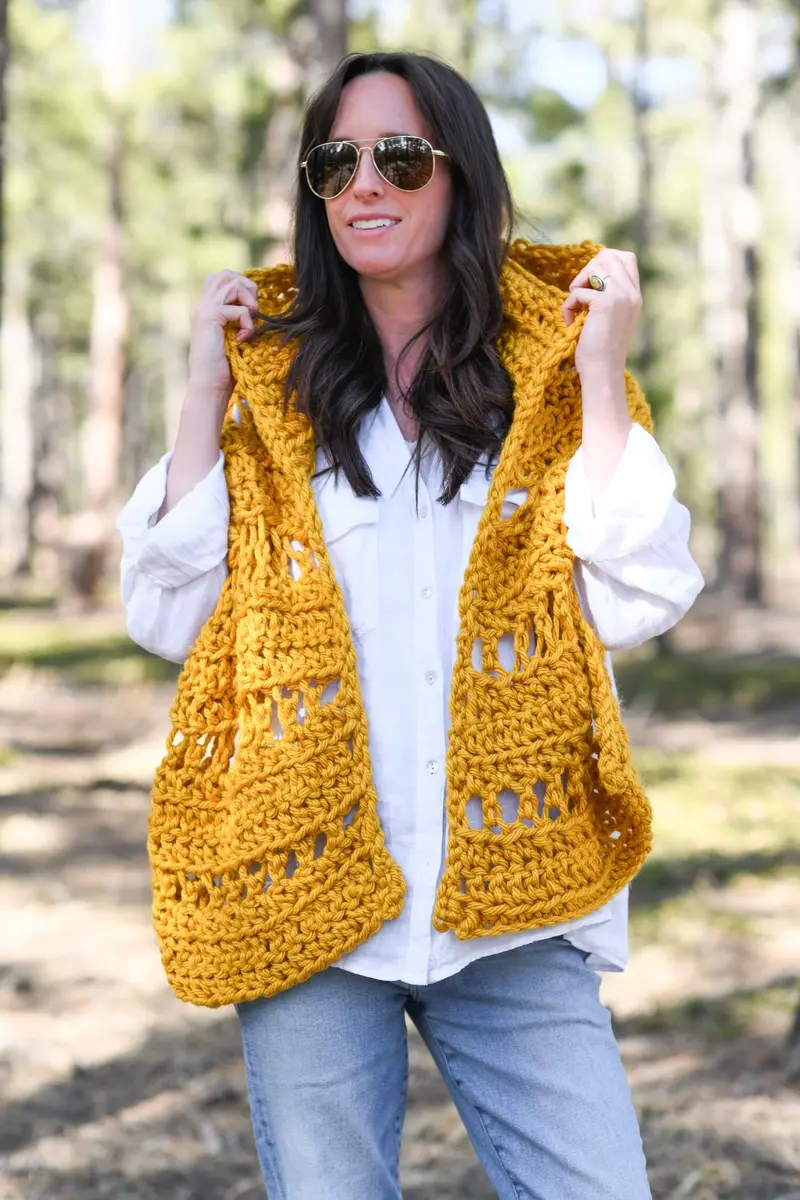 Crochet Kit - Sun Kissed Hooded Wrap 1