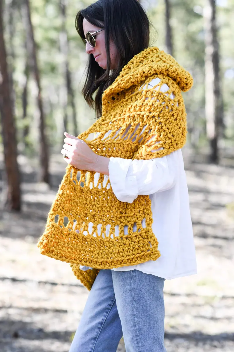 Crochet Kit - Sun Kissed Hooded Wrap 2