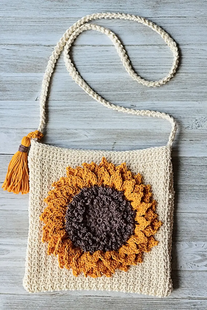 Crochet Kit - Sunflower Bag 2