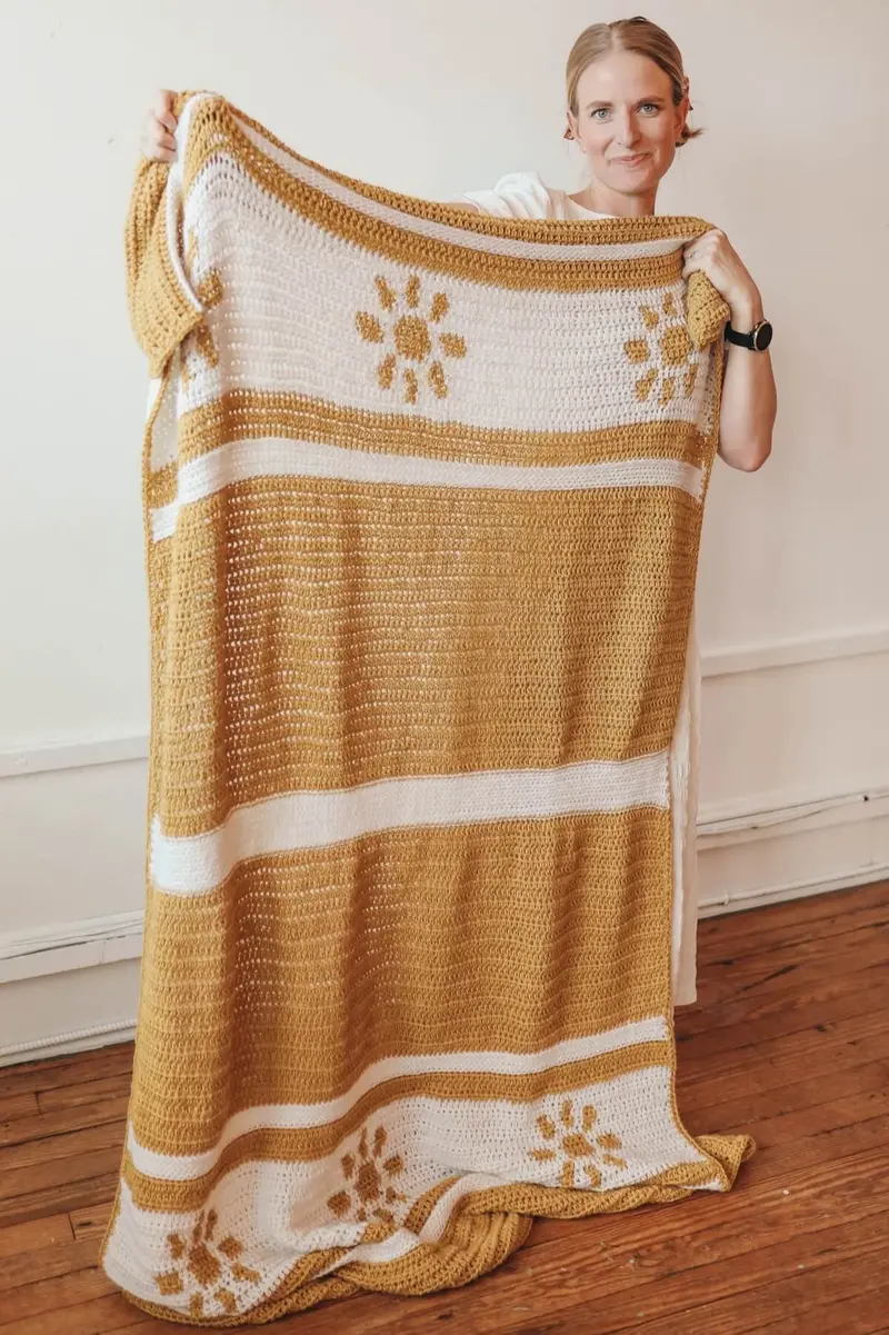 Crochet Kit - Sunray Throw 1