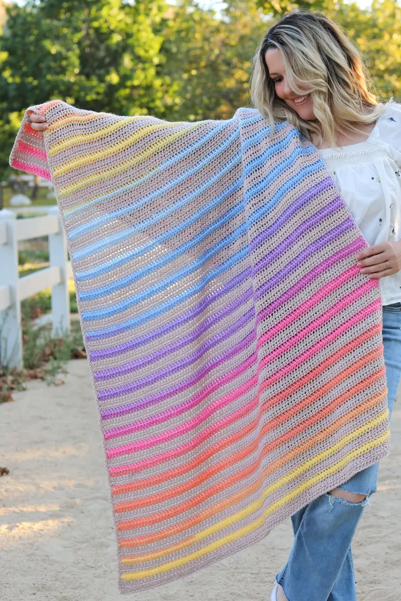 Crochet Kit - Sunset Flow Throw 1