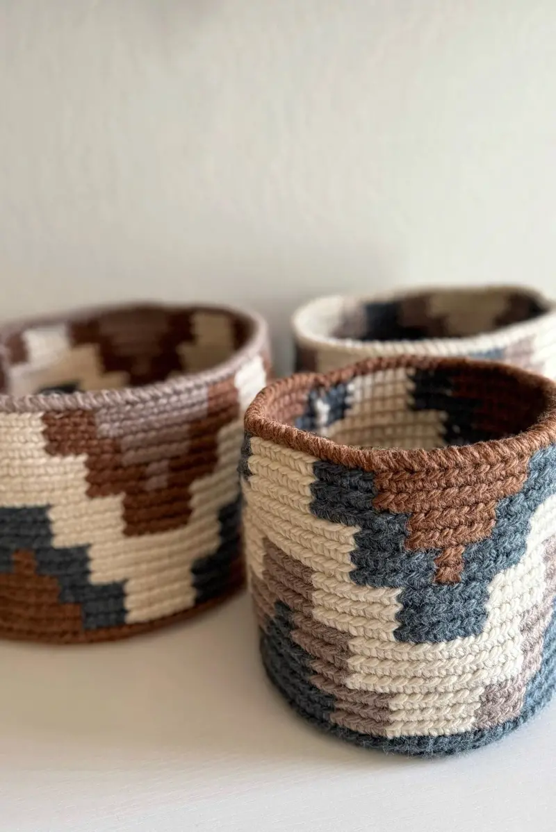 Crochet Kit - The Nori Nesting Baskets 1