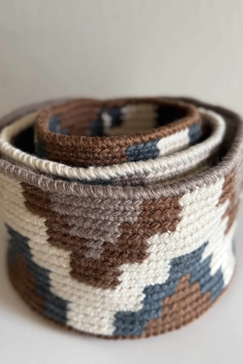 Crochet Kit - The Nori Nesting Baskets 2