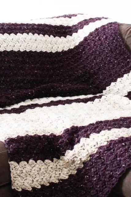 Crochet Kit - The Rugby Blanket 1