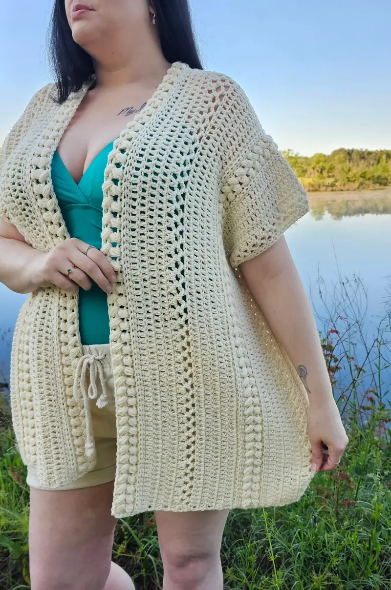 Crochet Kit - The Tranquility Ruana 1