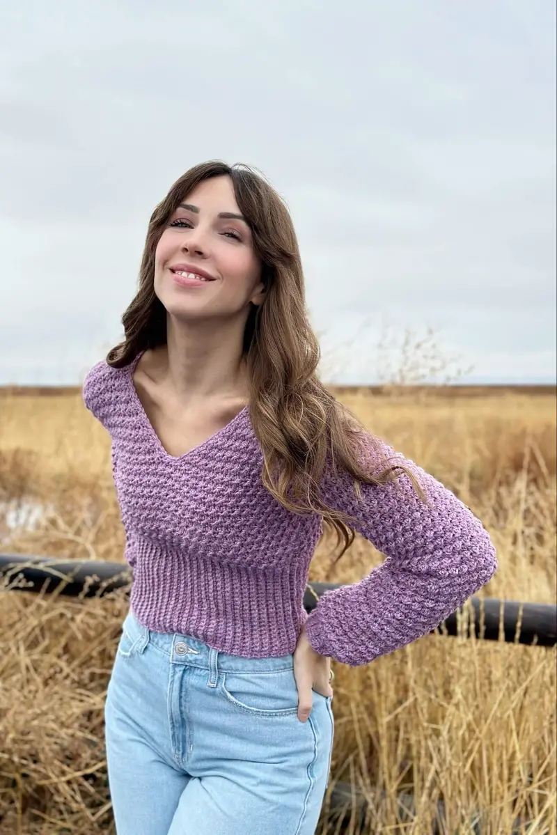 Crochet Kit - The Wisteria Sweater 1