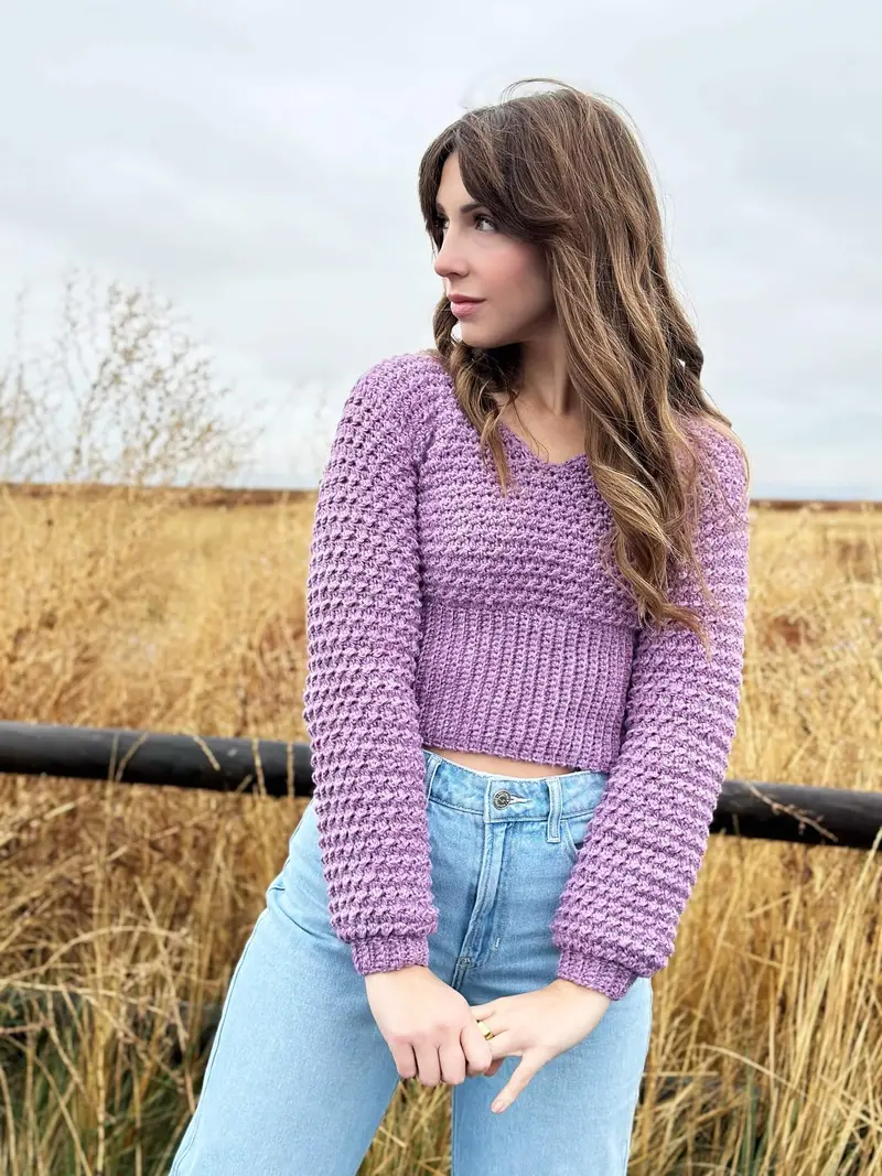 Crochet Kit - The Wisteria Sweater 2