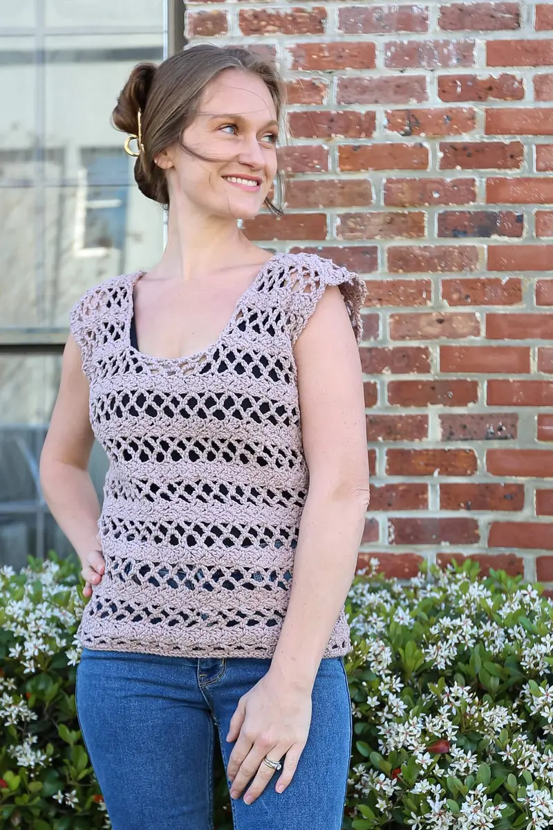 Crochet Kit - Tie Back Bow Top 1